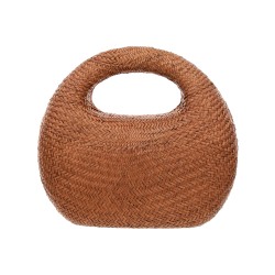 Bolsa Serpui Bag Mylene Bun Bombê Palha Natural Brown