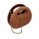 Bolsa Serpui Bag Mylene Bun Bombê Palha Natural Brown