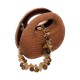 Bolsa Serpui Bag Mylene Bun Bombê Palha Natural Brown