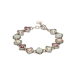 Pulseira Camila Klein Essencial Asas Cristais Prata Velho