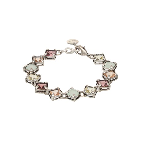 Pulseira Camila Klein Essencial Asas Cristais Prata Velho