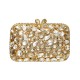 Bolsa Empório MP Mini Clutch Cristais Dourado