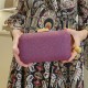 Bolsa Maria Chic Acessórios Clutch Malu Tecido Uva