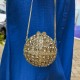 Bolsa Empório MP Mini Clutch Esfera Dourado