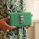 Bolsa Camila Klein Memories Maggie Clutch Cristais Verde
