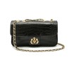 Bolsa Isla Anne Baguete Couro New Croco Preto