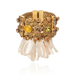 Pulseira Camila Klein Memories Mojave Pérolas Ouro Velho