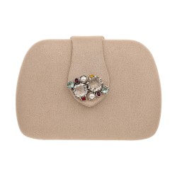 Bolsa Camila Klein Clutch Rei Cristais Nude