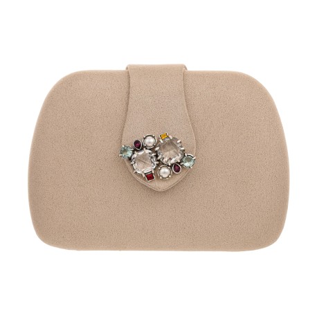 Bolsa Camila Klein Clutch Rei Cristais Nude