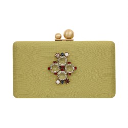 Bolsa Camila Klein Clutch Rei Cristais Verde