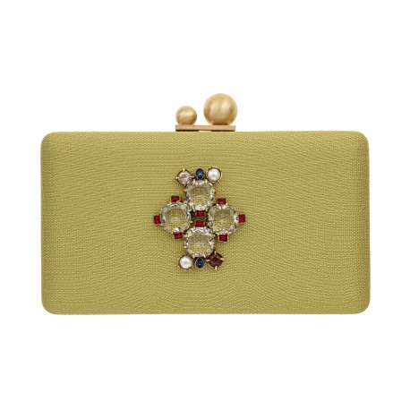 Bolsa Camila Klein Clutch Rei Cristais Verde