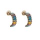 Brinco Estela Geromini Linha Básica Argola Baguete Ouro