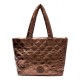 Bolsa Isla Tote Puffer Nylon Maxi Bronze