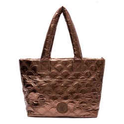 Bolsa Isla Tote Puffer Nylon Maxi Bronze