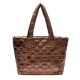 Bolsa Isla Tote Puffer Nylon Maxi Bronze