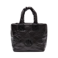 Bolsa Isla Tote Puffer Nylon Mini Preta