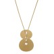 Colar Luiza Rogi Zoe Longo Pingentes Ouro Envelhecido