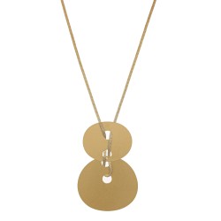 Colar Luiza Rogi Zoe Longo Pingentes Ouro Envelhecido