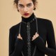 Colar Body Chain Camila Klein Memories Flores Metal Preto
