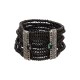 Pulseira Camila Klein Xeque Mate Pedras Naturais Prata Velho