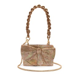 Bolsa Isla Clutch Bow Madrepérola Retangular Furta Rose