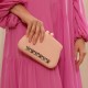 Bolsa Camila Klein Clutch Rei Cristais Rose