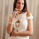 Pulseira Camila Klein Clepsidra Kit Pedras Cristais Ouro Velho