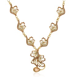 Colar Claudia Arbex Le Sirenuse Cristais Ouro Vintage