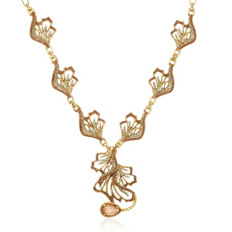 Colar Claudia Arbex Le Sirenuse Cristais Ouro Vintage