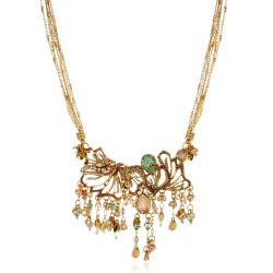 Colar Claudia Arbex Le Sirenuse Franja Ouro Vintage