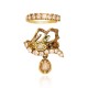 Anel Claudia Arbex Le Sirenuse Kit Cristais Ouro Vintage