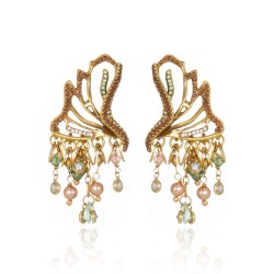 Brinco Claudia Arbex Le Sirenuse Franja Ouro Vintage
