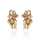 Brinco Claudia Arbex Le Sirenuse Franja Gota Ouro Vintage