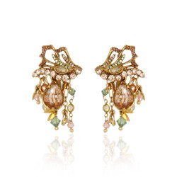 Brinco Claudia Arbex Le Sirenuse Franja Gota Ouro Vintage