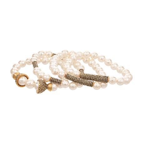 Pulseira Camila Klein Marie Tribeca Kit Pérolas Ouro Velho