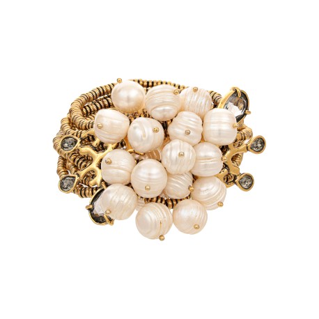 Pulseira Camila Klein Alicia Agnos Pérolas Ouro Velho