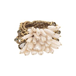 Pulseira Camila Klein Alicia Agnos Pérolas Ouro Velho