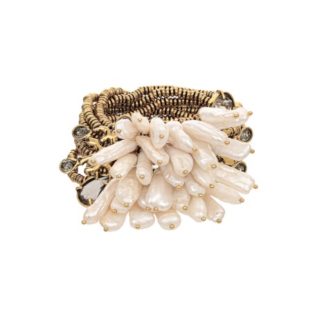 Pulseira Camila Klein Alicia Agnos Pérolas Ouro Velho