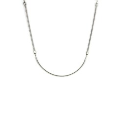 Colar Estela Geromini Básica Choker Estruturada Prata