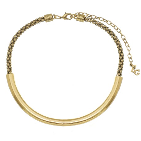 Colar Estela Geromini Básica Choker Encorpado Ouro
