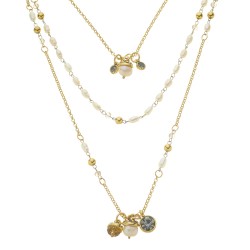 Colar Estela Geromini Peach Longo Ouro