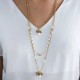 Colar Estela Geromini Peach Longo Ouro