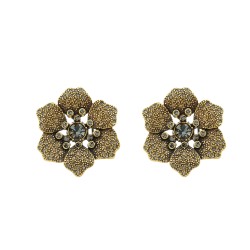 Brinco Estela Geromini Magnólia Flor Ear Cuff Ouro