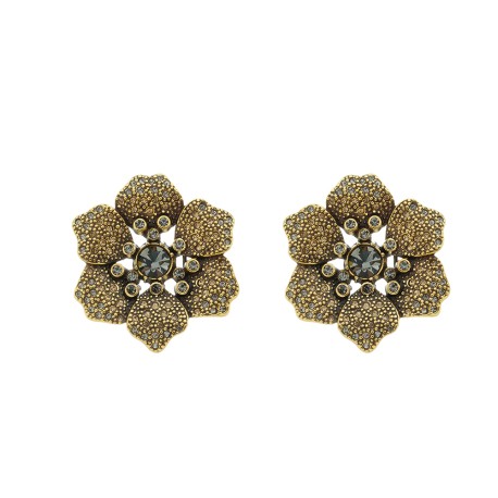 Brinco Estela Geromini Magnólia Flor Ear Cuff Ouro