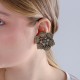 Brinco Estela Geromini Magnólia Flor Ear Cuff Ouro