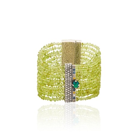 Pulseira Camila Klein Memories Conceito Green Prata Velho