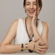 Anel Camila Klein Rochas Cristais Grafite e Ouro Velho