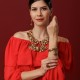 Anel Camila Klein Bolo de Nozes Cristal Ouro Velho