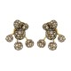 Brinco Hector Albertazzi Alma Front Back Ouro Vintage