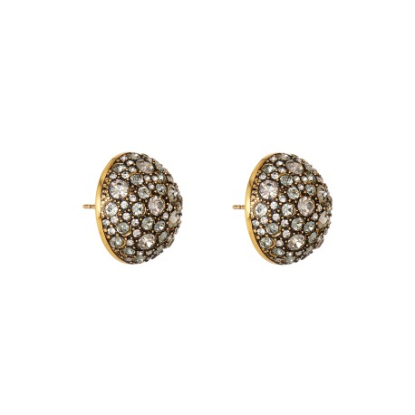 Brinco Hector Albertazzi Alma Cristais Ouro Vintage